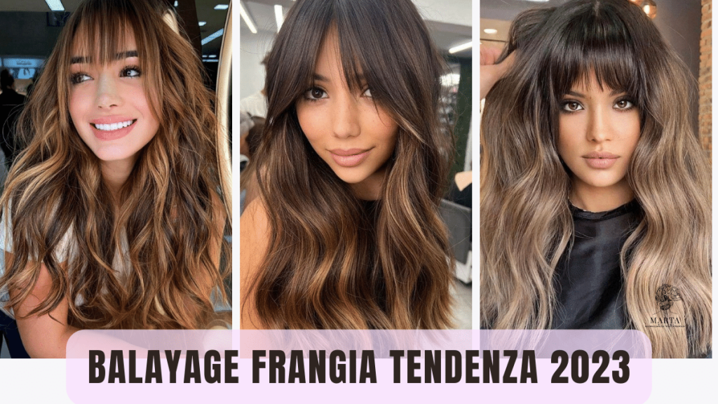 Balayage con la Frangia di Tendenza per il 2023 idee alla moda per il tuo balayage