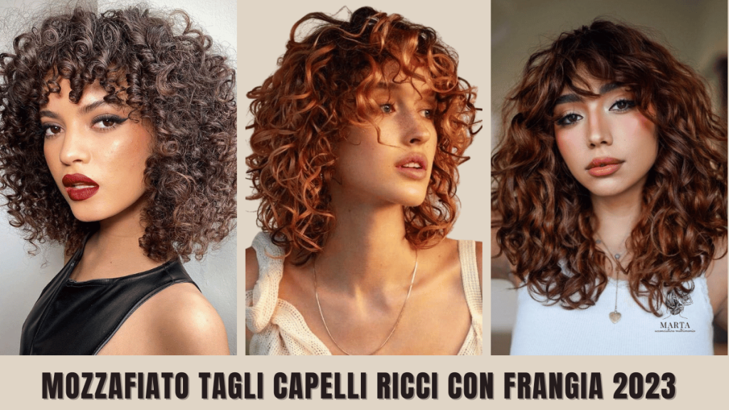 tagli capelli ricci con frangia 2023 2024 tendenze alla moda