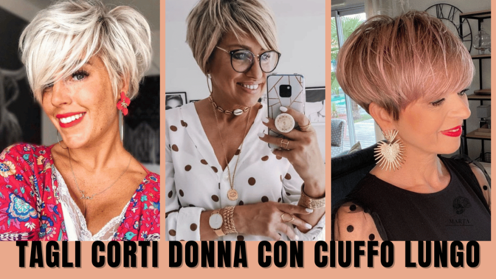 tagli corti donna con ciuffo lungo idee alla moda per tutti i capelli