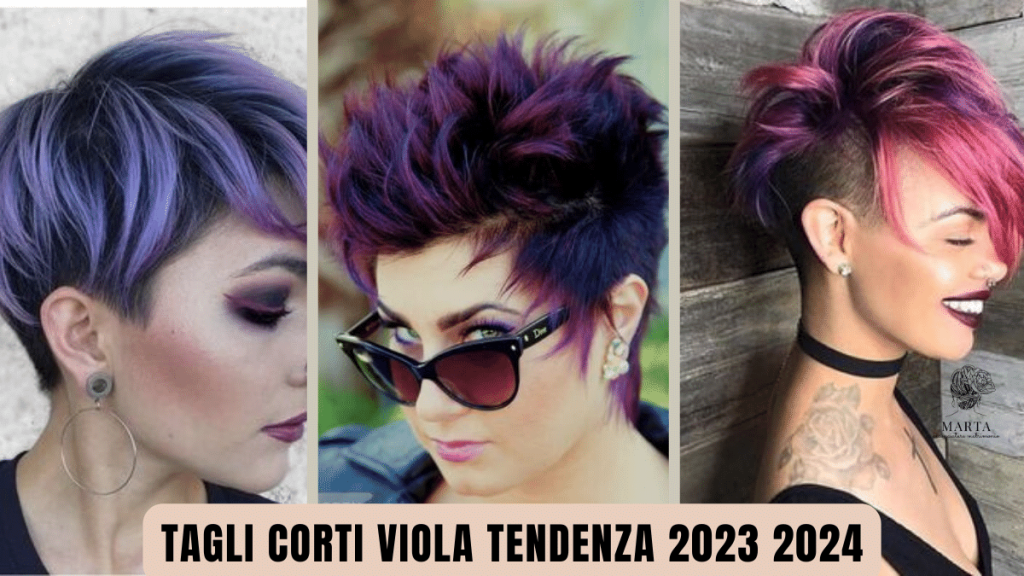 TAGLI-CORTI-DONNA VIOLA TENDENZA 2023 2024 IDEE