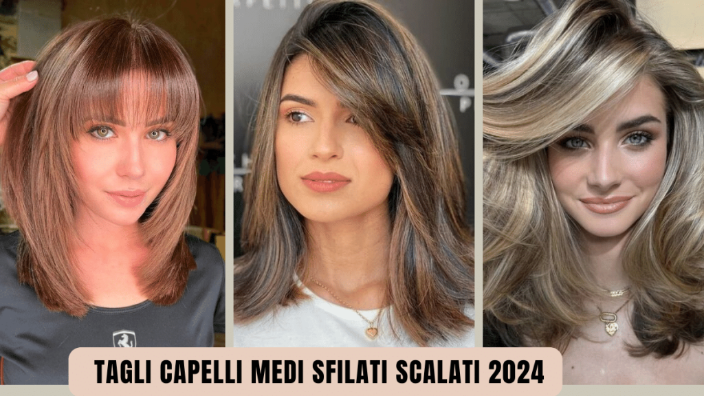 tagli capelli sfilati medi scalati tendenza 2024 idee