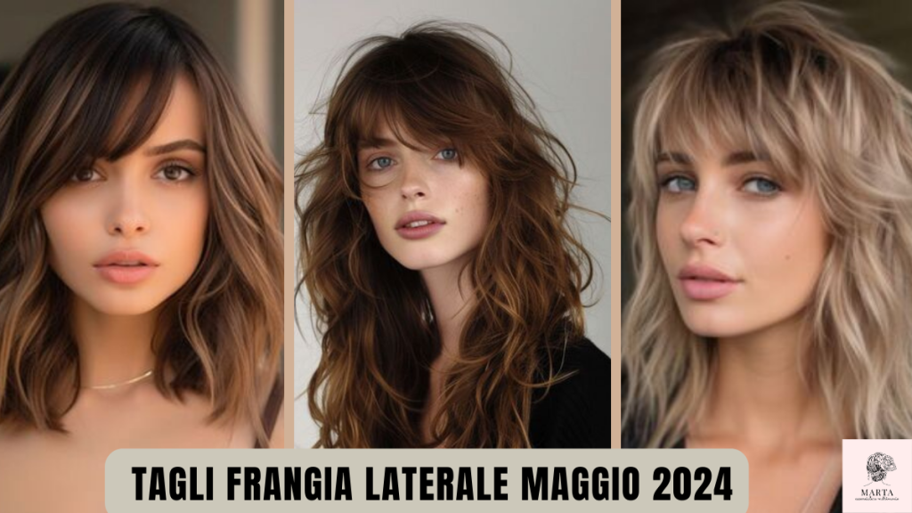 frangia laterale capelli medi e lunghi maggio 2024
