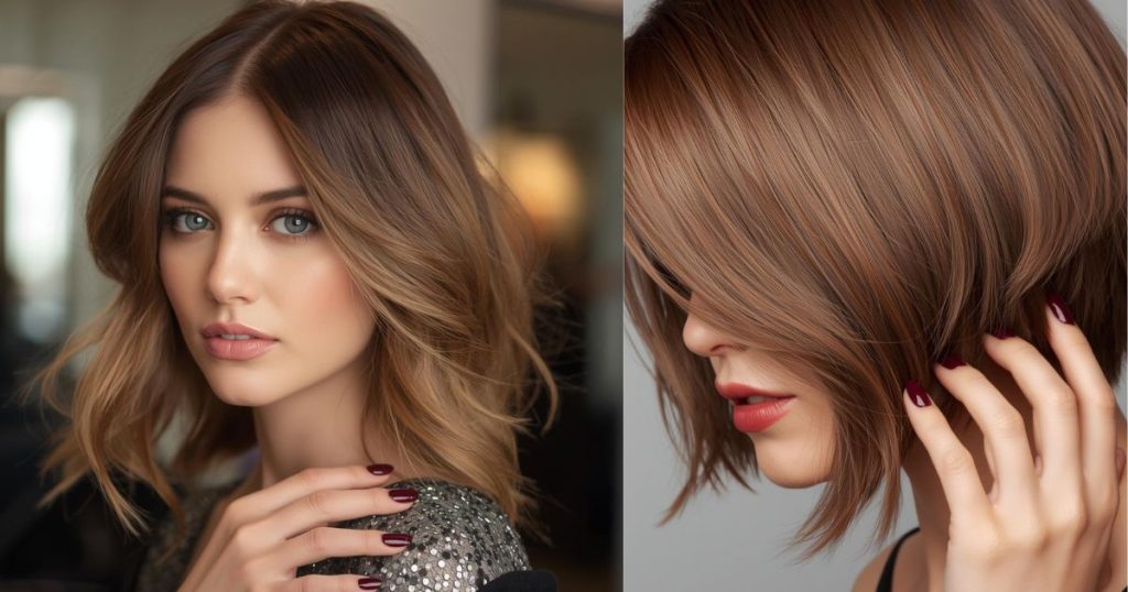 bob caschetto cioccolato tagli corti medi 2025 2026