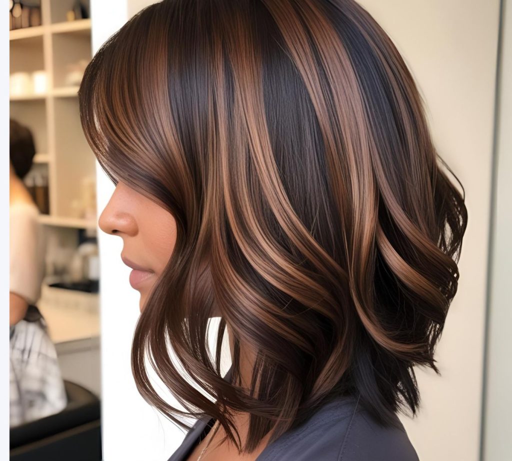 balayage cioccolato fondente per pelle abbronzata olivastra