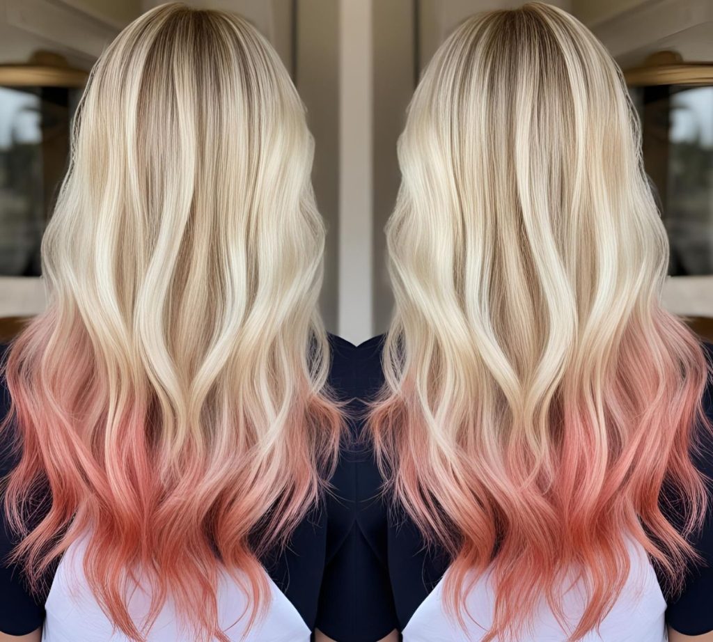 degradè biondo e rosa estate 2025