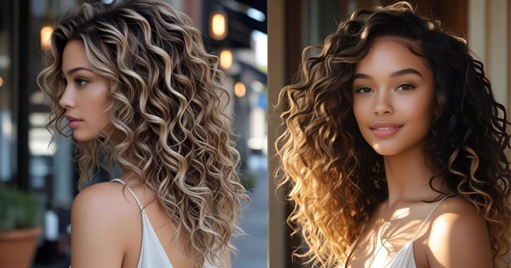 TAGLIO CAPELLI RICCI LUNGO ESTATER 2025 BALAYAGE NATURALE
