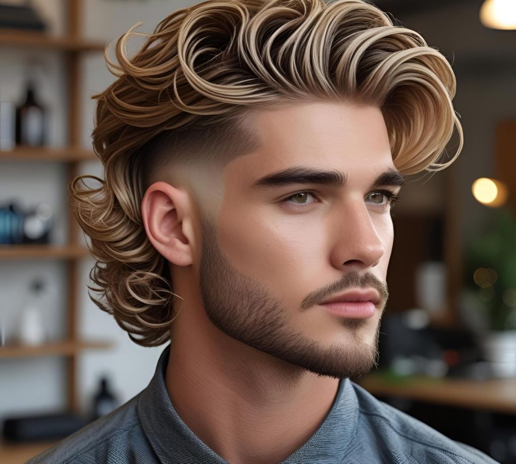 mullet lungo riccio mosso delicato con schiariture bionde per l estate