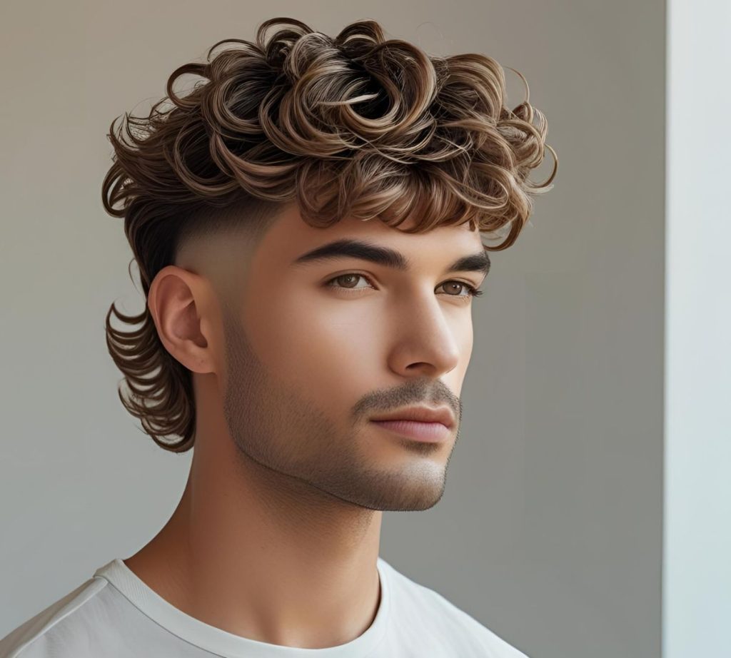 mullet uomo mosso perm frangia estate 2025