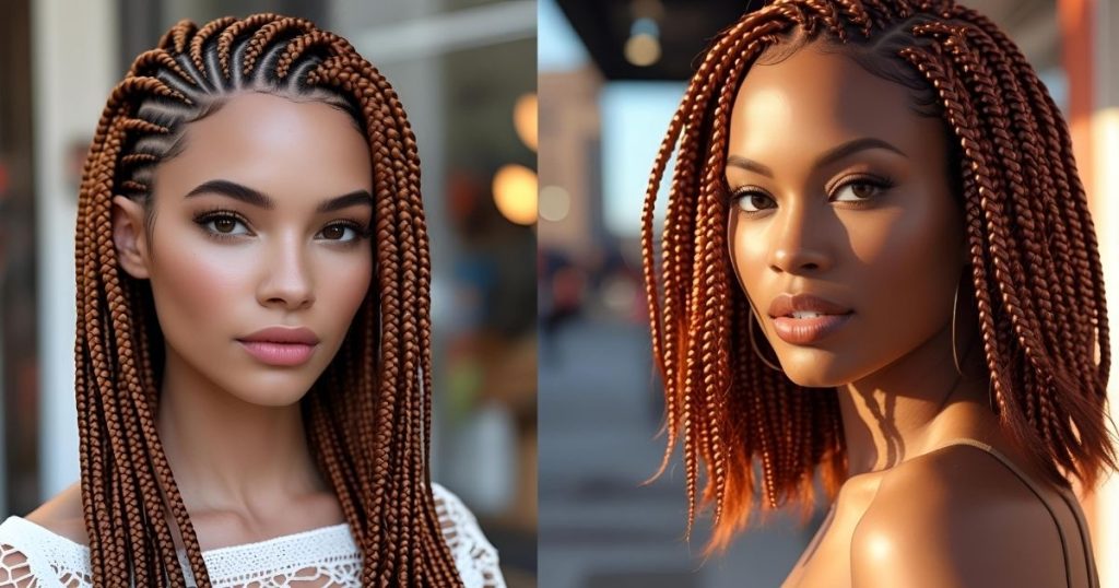 treccine afro mogano rame capelli corti e medi 2025