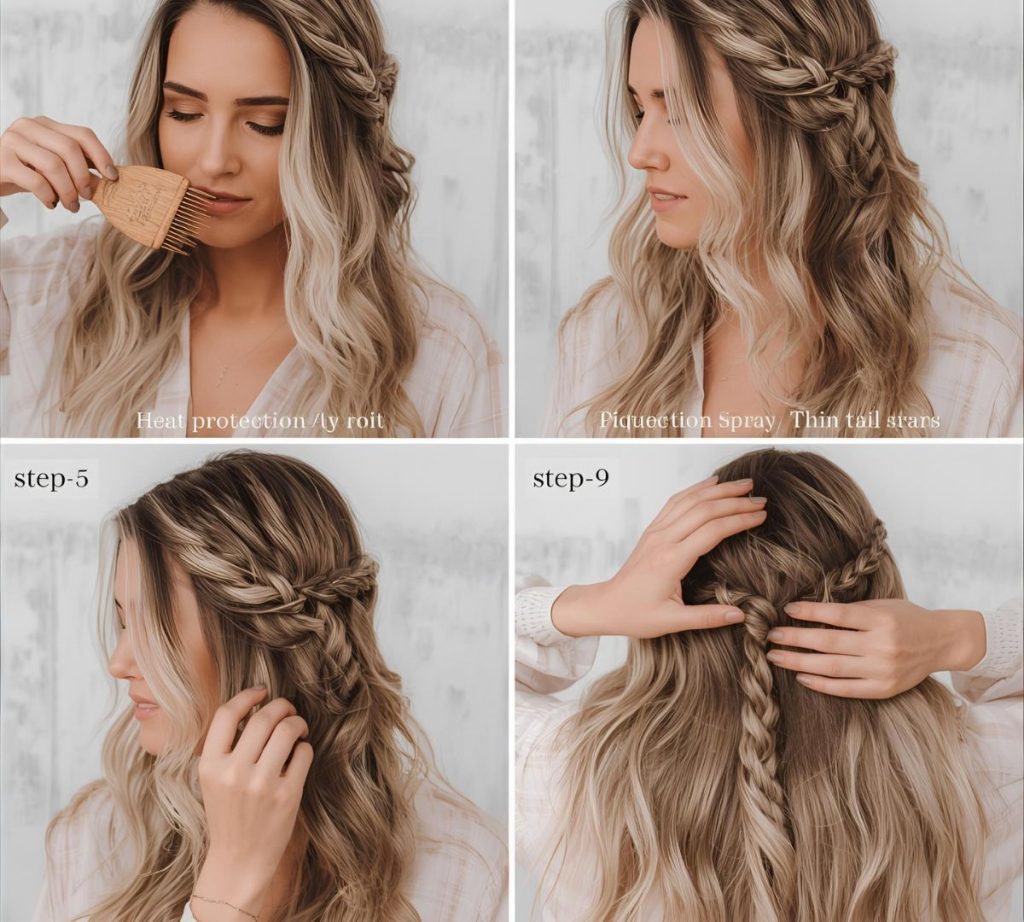 treccia laterale morbida step by step acconciature facili 2025