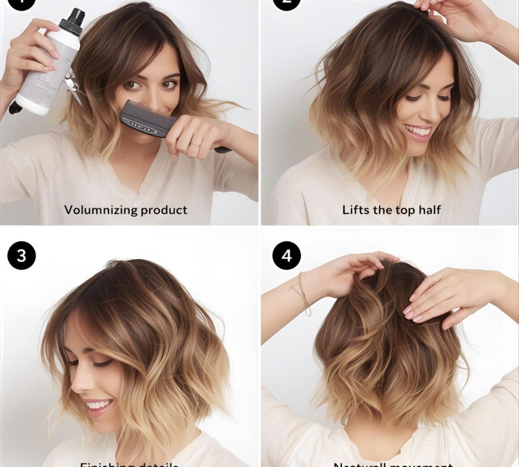 semiraccolto fai da te bob step by step autunno inverno 2025