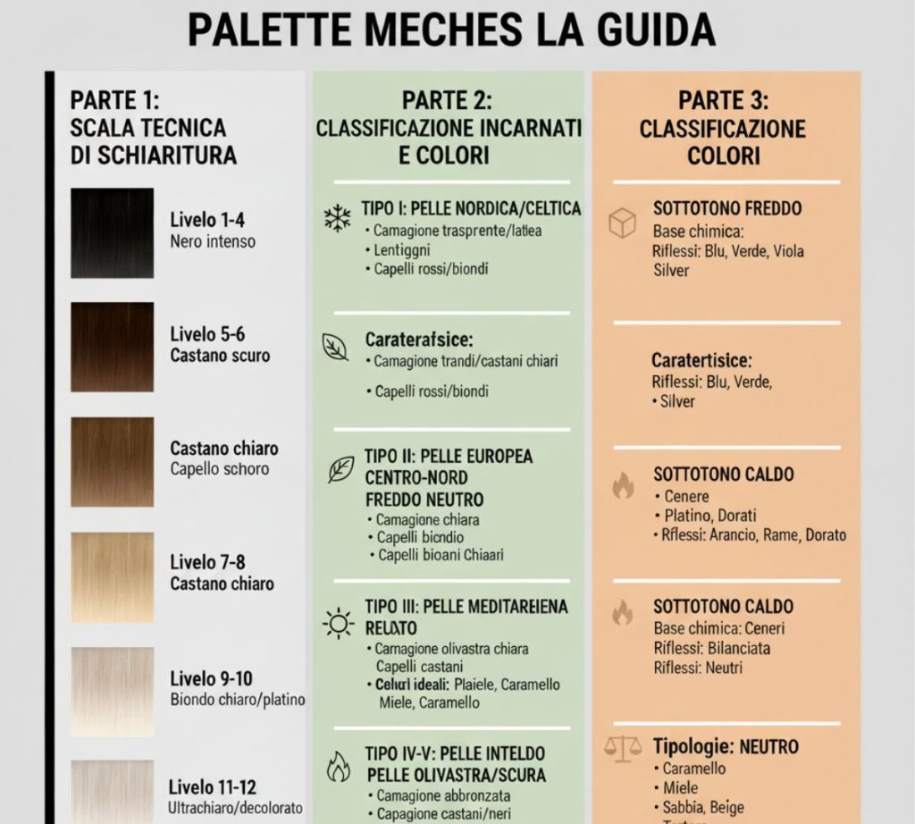 meches la guida pelle incarnato e schiaritura