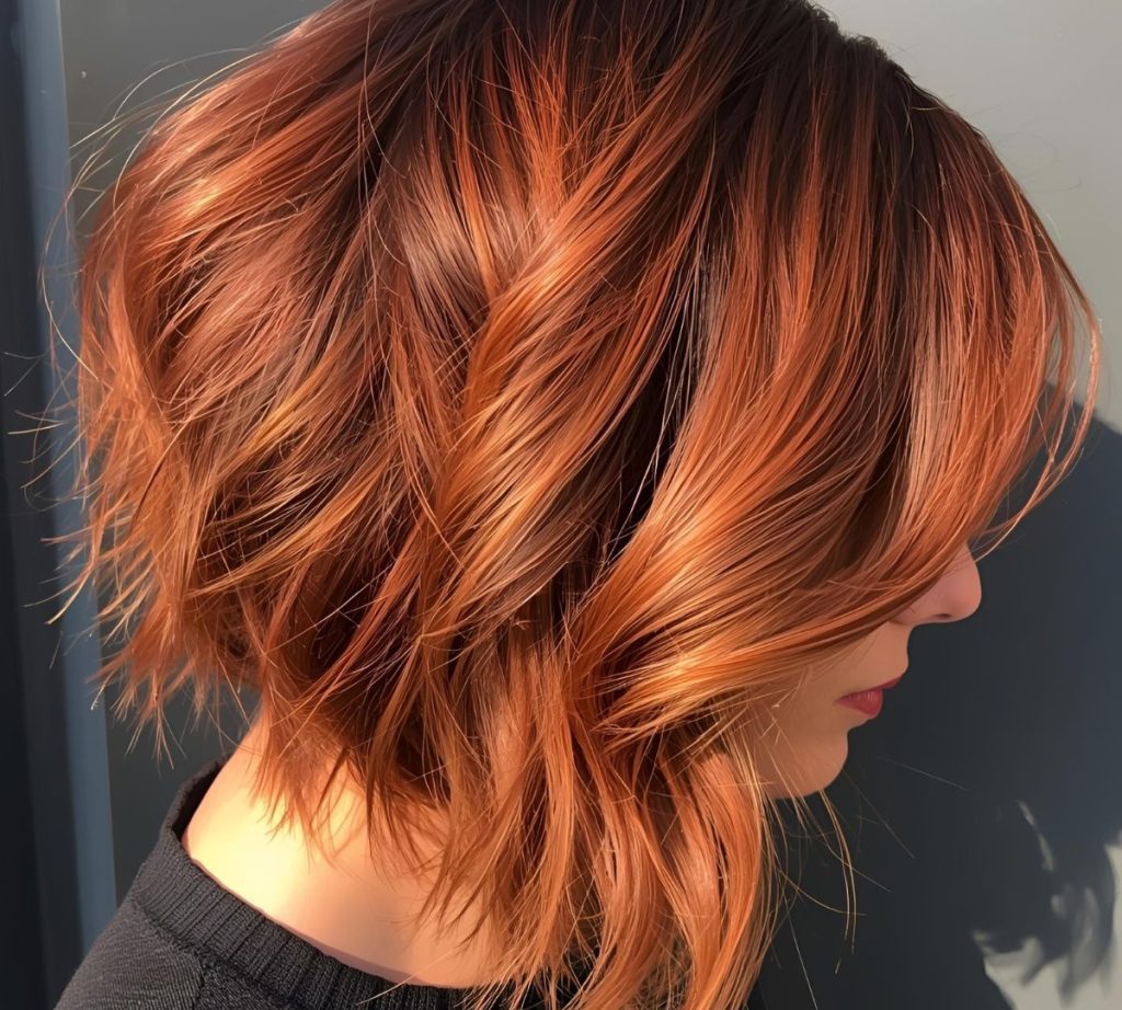 meches rame metalizzato capelli castani 2025 2026